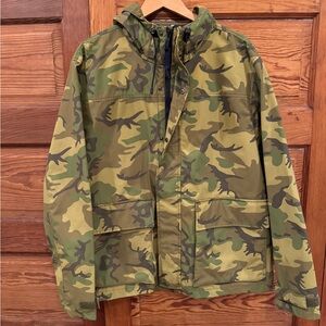 J. Crew men’s camo rain jacket